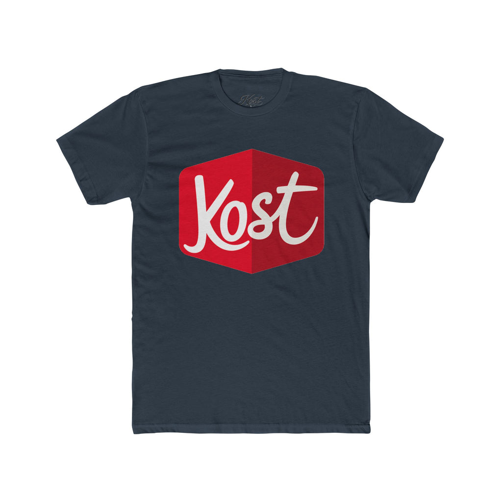Kost Logo Tee — Retro Red Hexagon Graphic T-Shirt