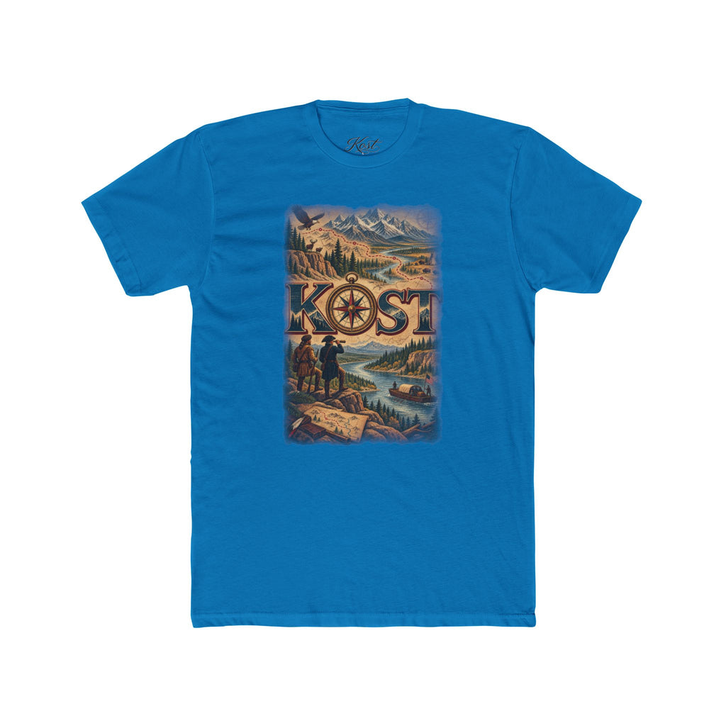 Kost Adventure Tee — Vintage Mountain River Travel Graphic T-Shirt