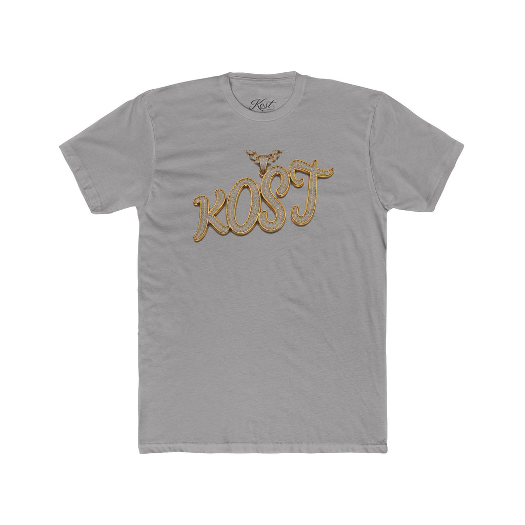 KOST Script Logo Tee — Vintage Rhinestone Lettering Cotton T-Shirt