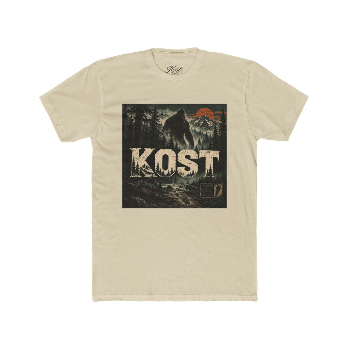 KOST Bigfoot Forest Tee — Vintage Sasquatch Mountain Graphic Shirt
