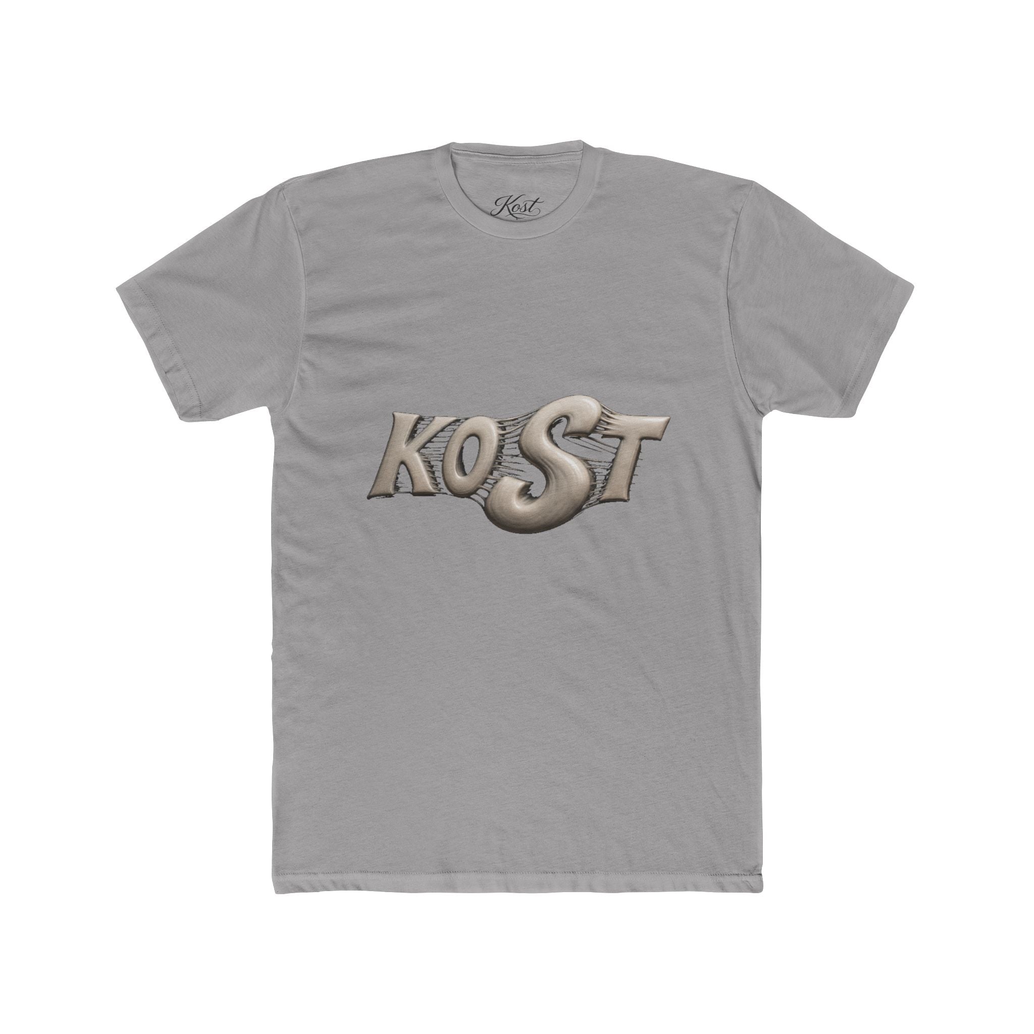 KOST Metallic Logo Tee - Retro Chrome Graphic T-Shirt