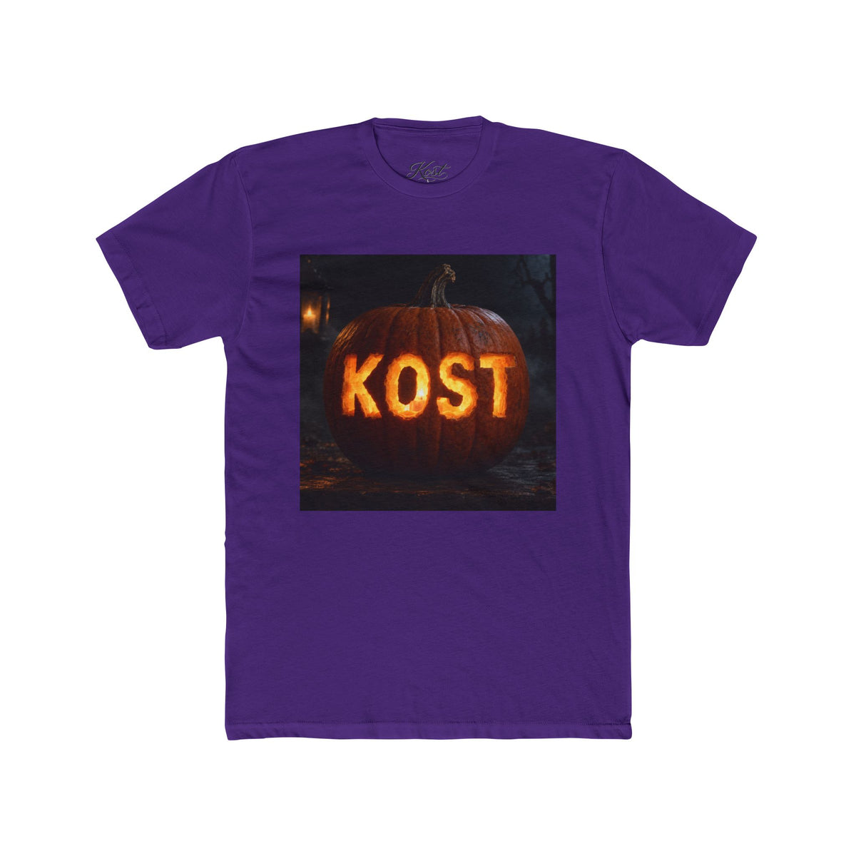 Pumpkin Carved 'KOST' Tee — Halloween Jack-O'-Lantern T-Shirt