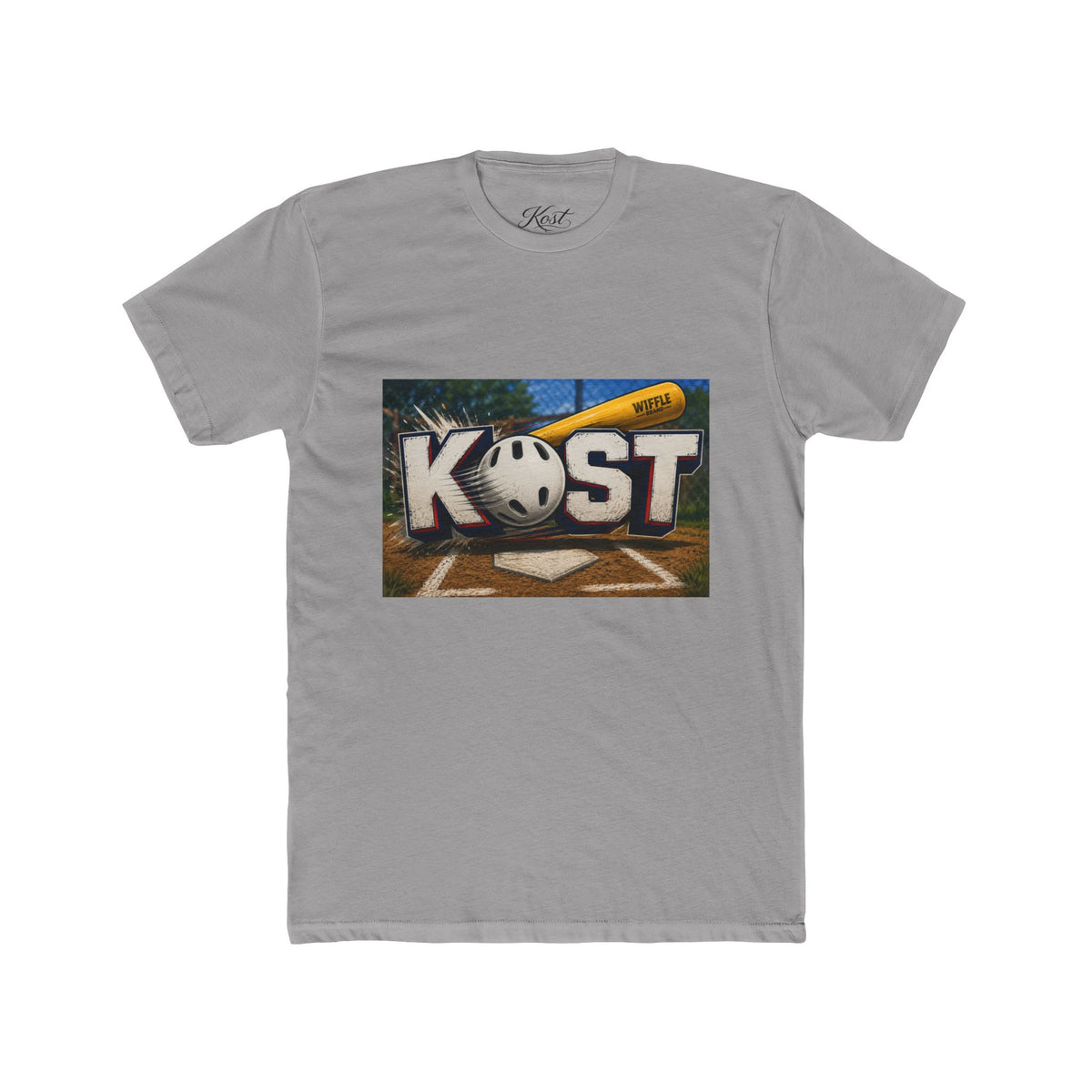 Kickball Crew Tee — "KOST" Graphic Baseball & Bat Design