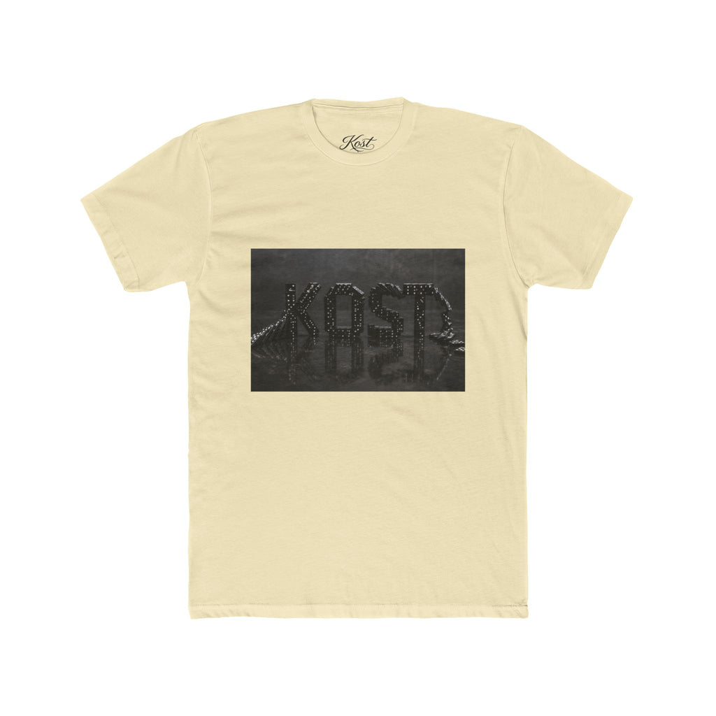 Vintage Black Washed 'KOST' Graphic Tee — Distressed Streetwear Cotton T-Shirt