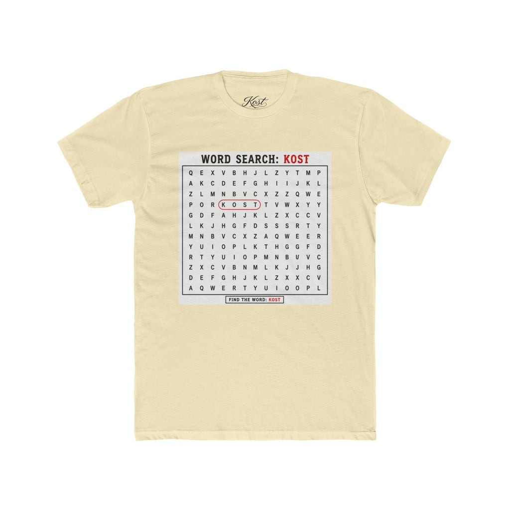 Word Search T‑Shirt — "Kost" Puzzle Graphic Tee