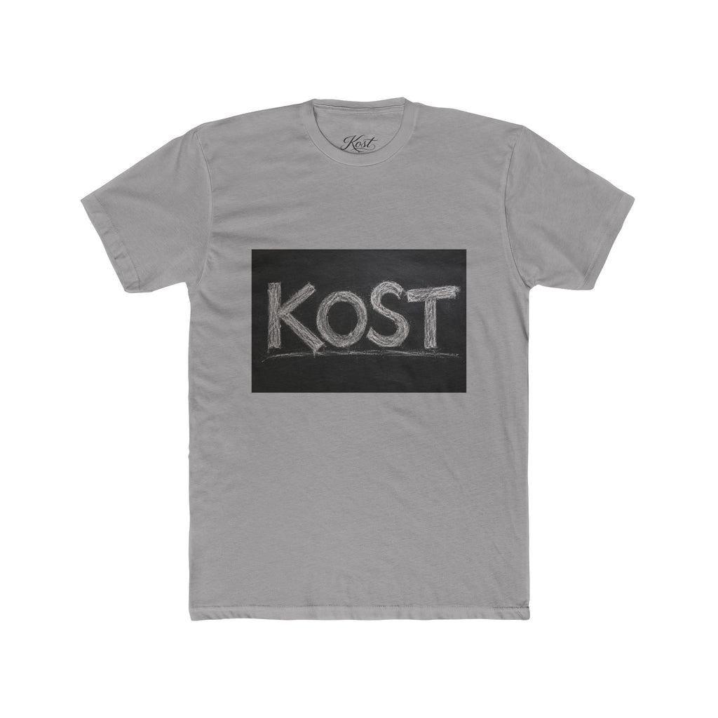 KOST Chalkboard Logo Tee — Vintage Chalk Graphic Cotton T‑Shirt