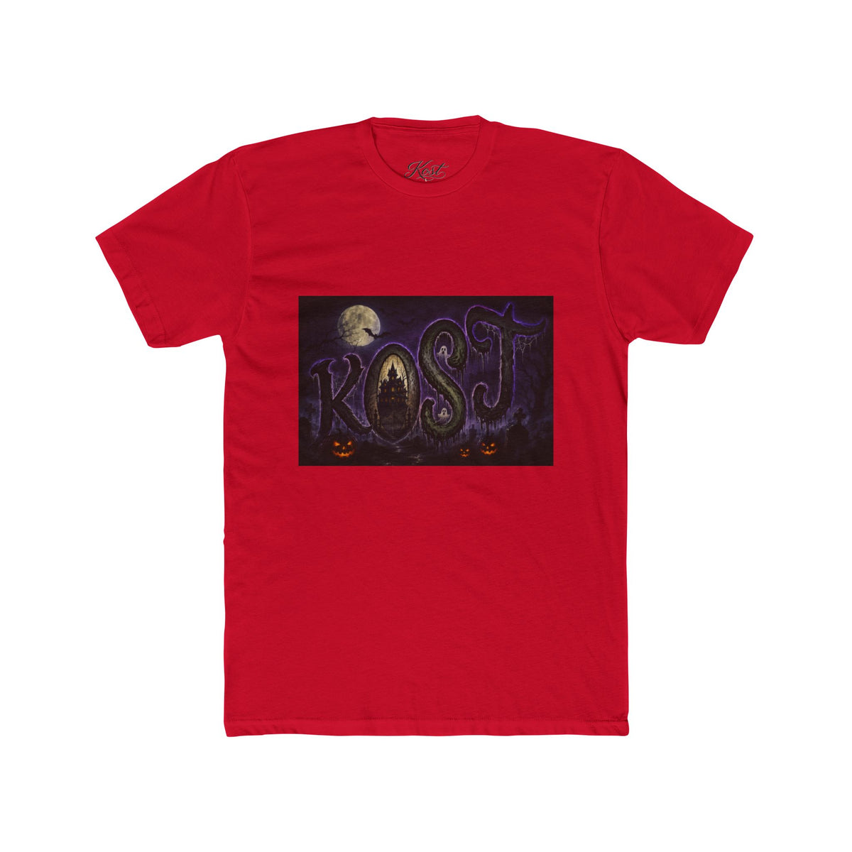 Halloween 'ROST' Moonlit Graphic Tee — Spooky Pumpkin Crew Shirt