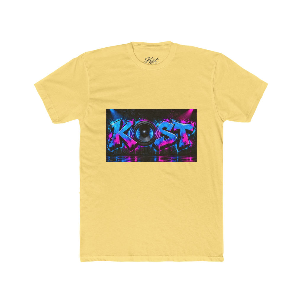 KOST Neon DJ Speaker Graphic T‑Shirt — Retro Vaporwave Music Tee