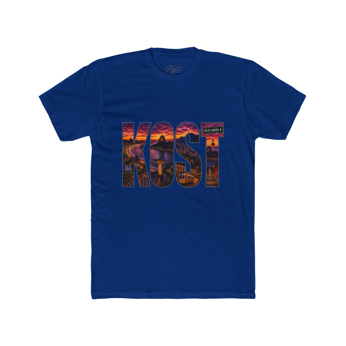 KOST Sunset Graphic Tee — Bold City Name Lettering T-Shirt