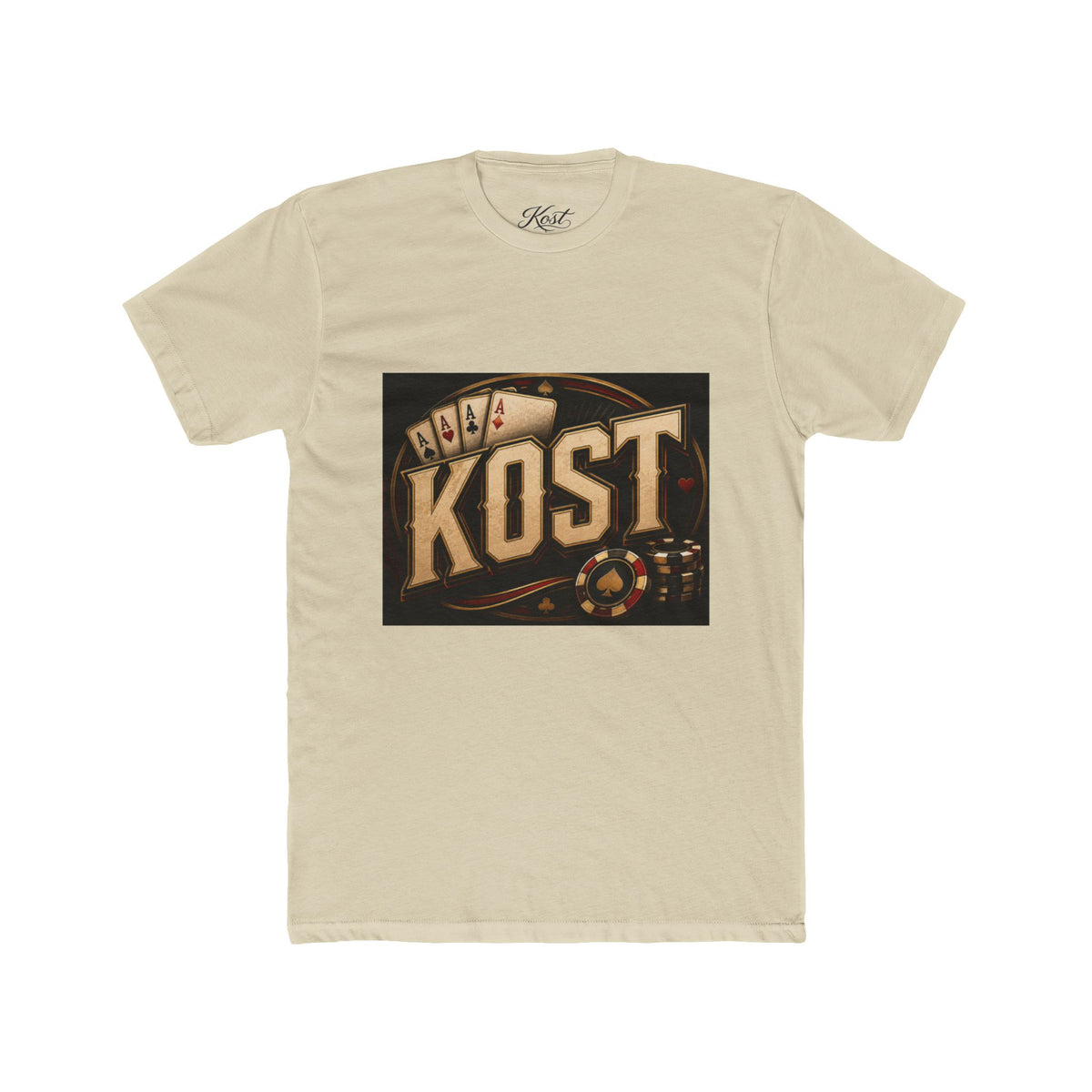 KOST Casino Poker Tee — Vintage Playing Cards & Chips Graphic Shirt