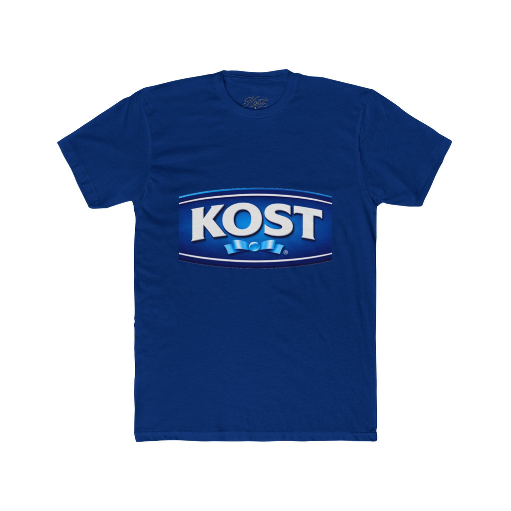 KOST Logo Crewneck T‑Shirt — Vintage Blue Brand Graphic Tee