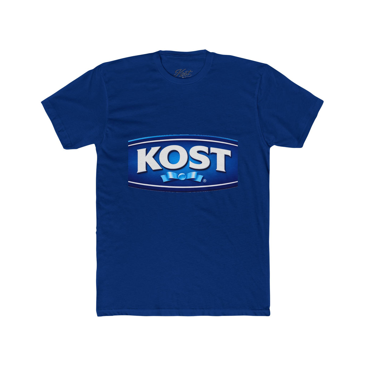 KOST Logo Crewneck T‑Shirt — Vintage Blue Brand Graphic Tee