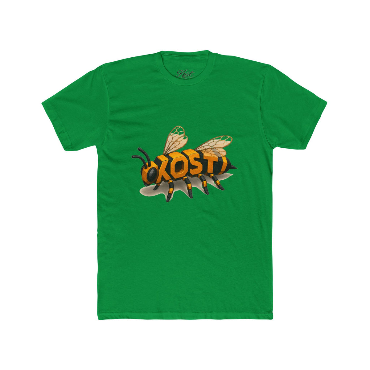 Bee Graphic Tee — 'KOST' Lettering Insect Design Cotton T-Shirt
