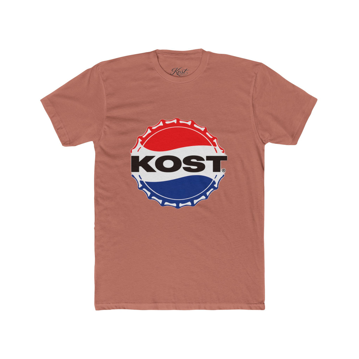 KOST Retro Bottle Cap Tee — Red, White & Blue Logo T-Shirt