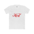 Kost Script Tee — Vintage Red Logo Cotton T-Shirt