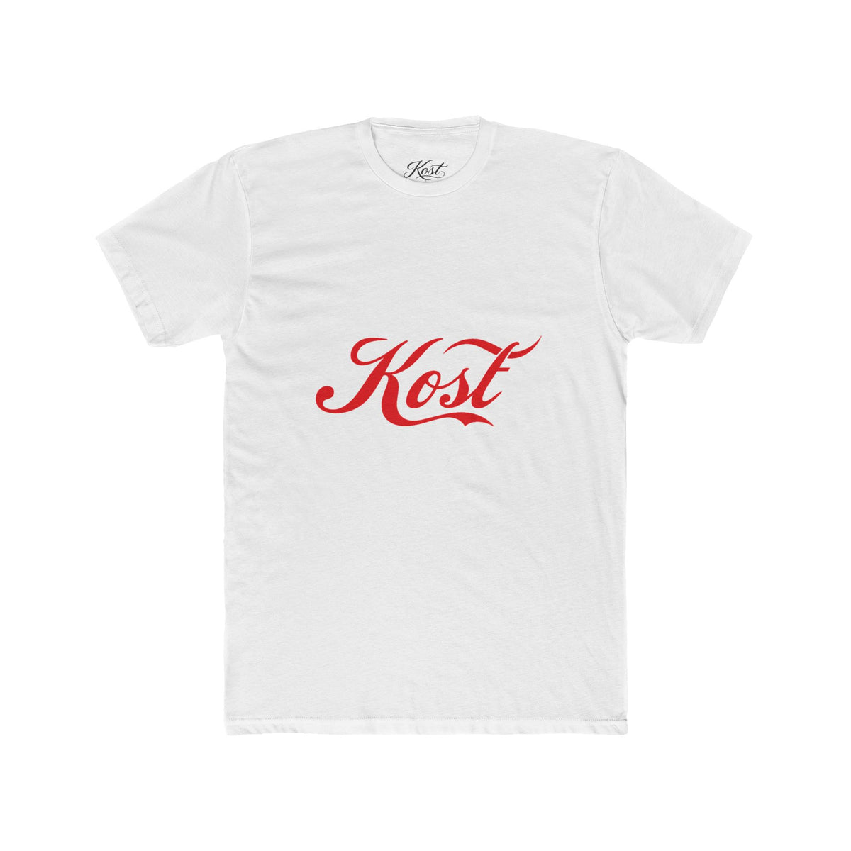 Kost Script Tee — Vintage Red Logo Cotton T-Shirt