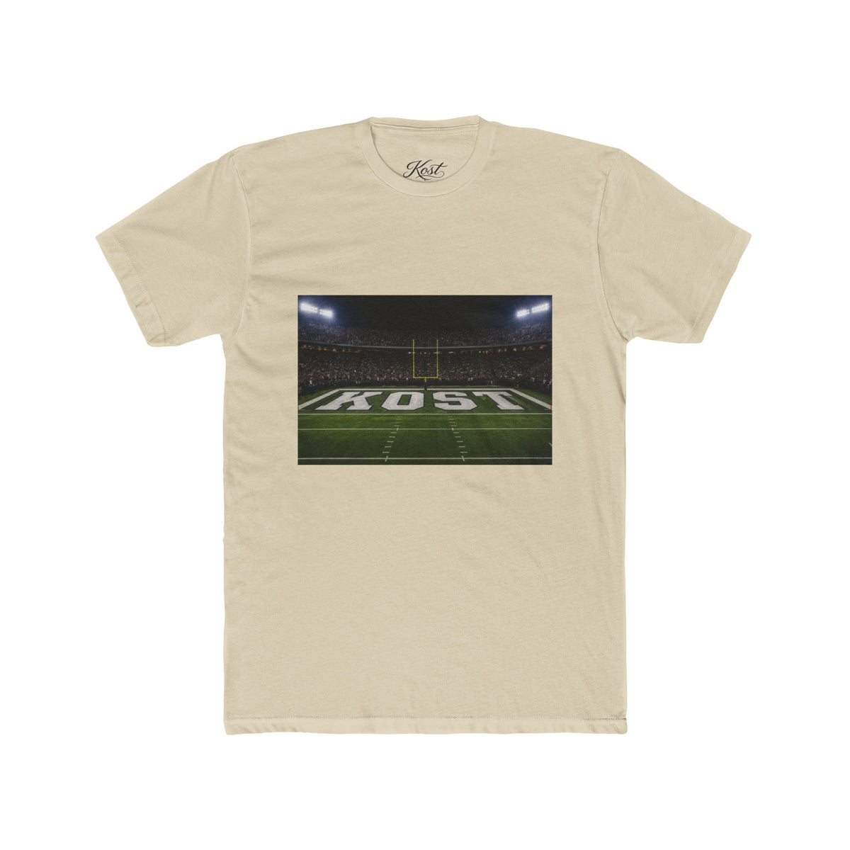 Football Stadium Field Photo Tee — 'KOST' Endzone Graphic