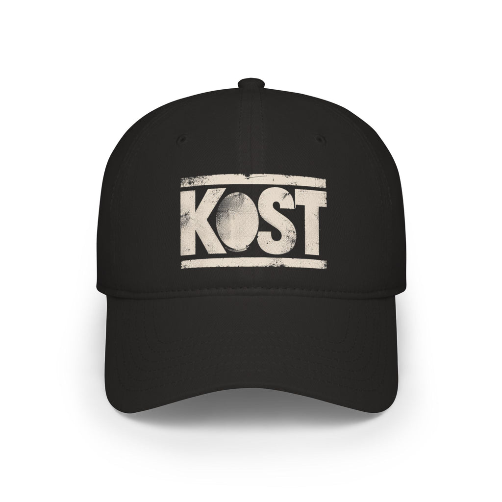 KOST Vintage Logo Baseball Cap — Distressed Red Low Profile Hat