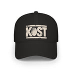 KOST Vintage Logo Baseball Cap — Distressed Red Low Profile Hat