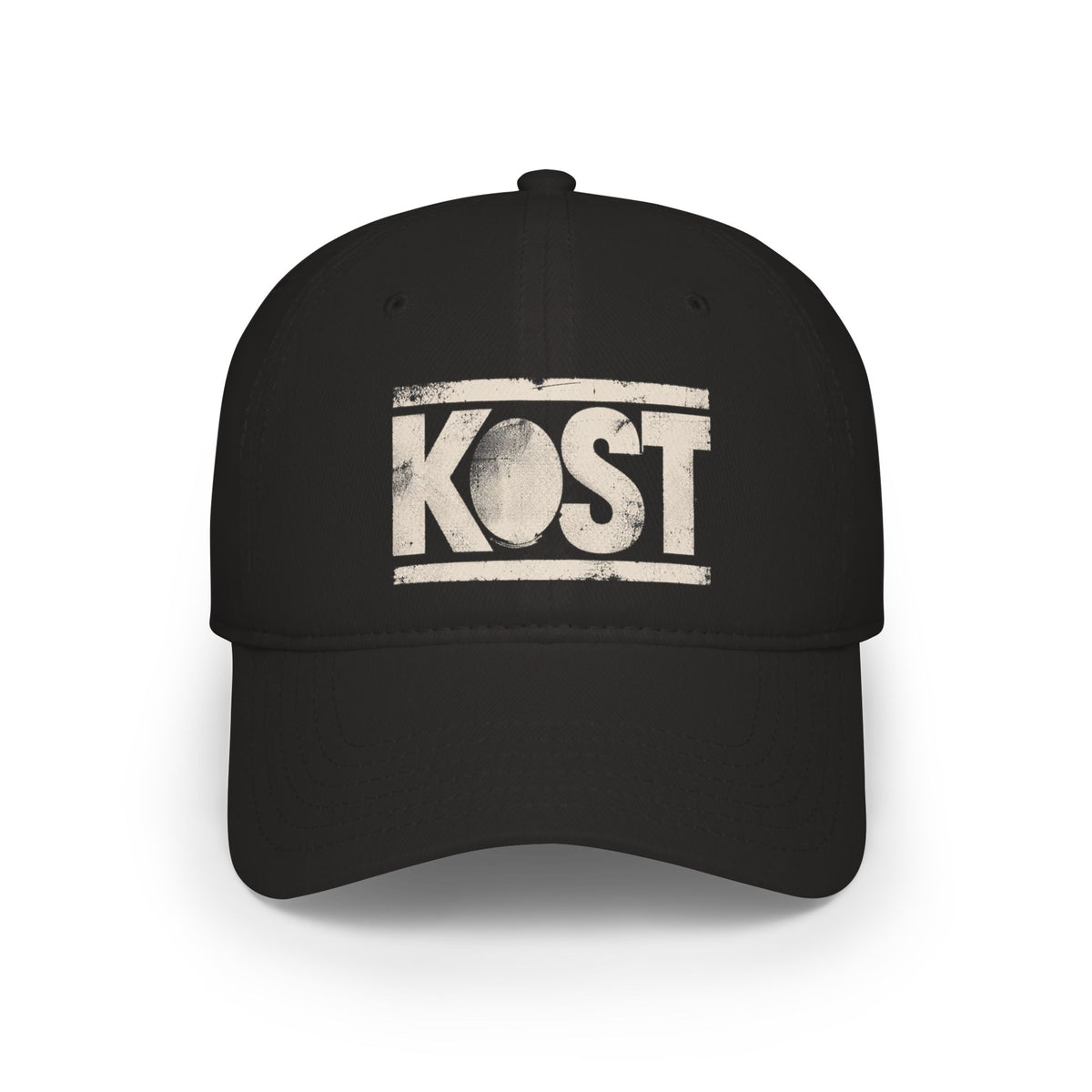 KOST Vintage Logo Baseball Cap — Distressed Red Low Profile Hat