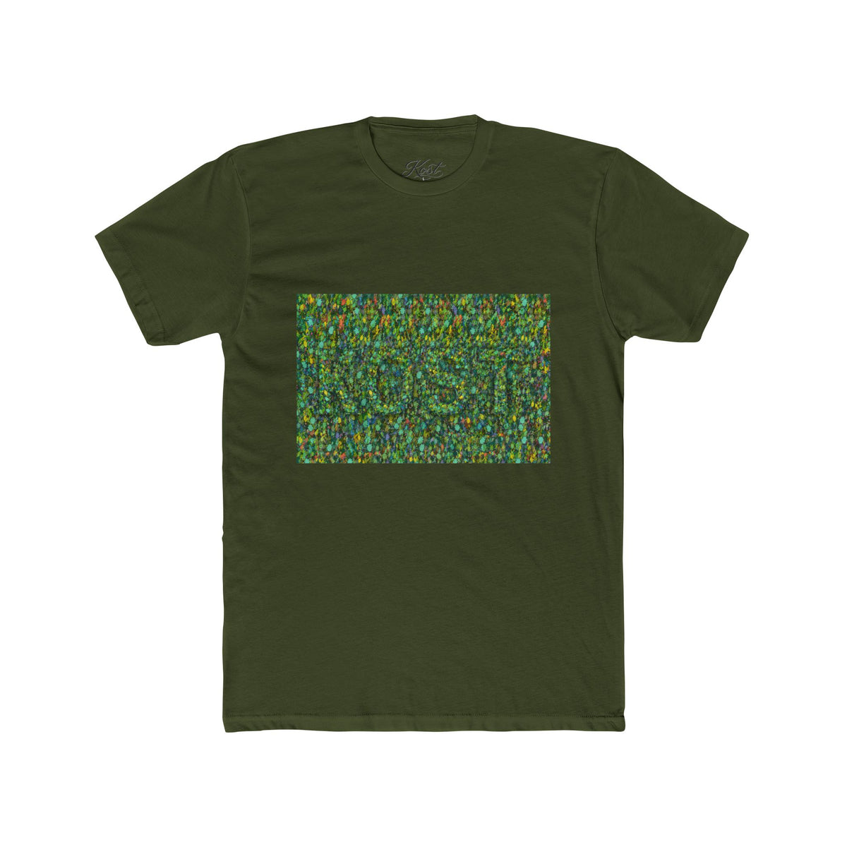 Abstract Mosaic Green Pattern T‑Shirt
