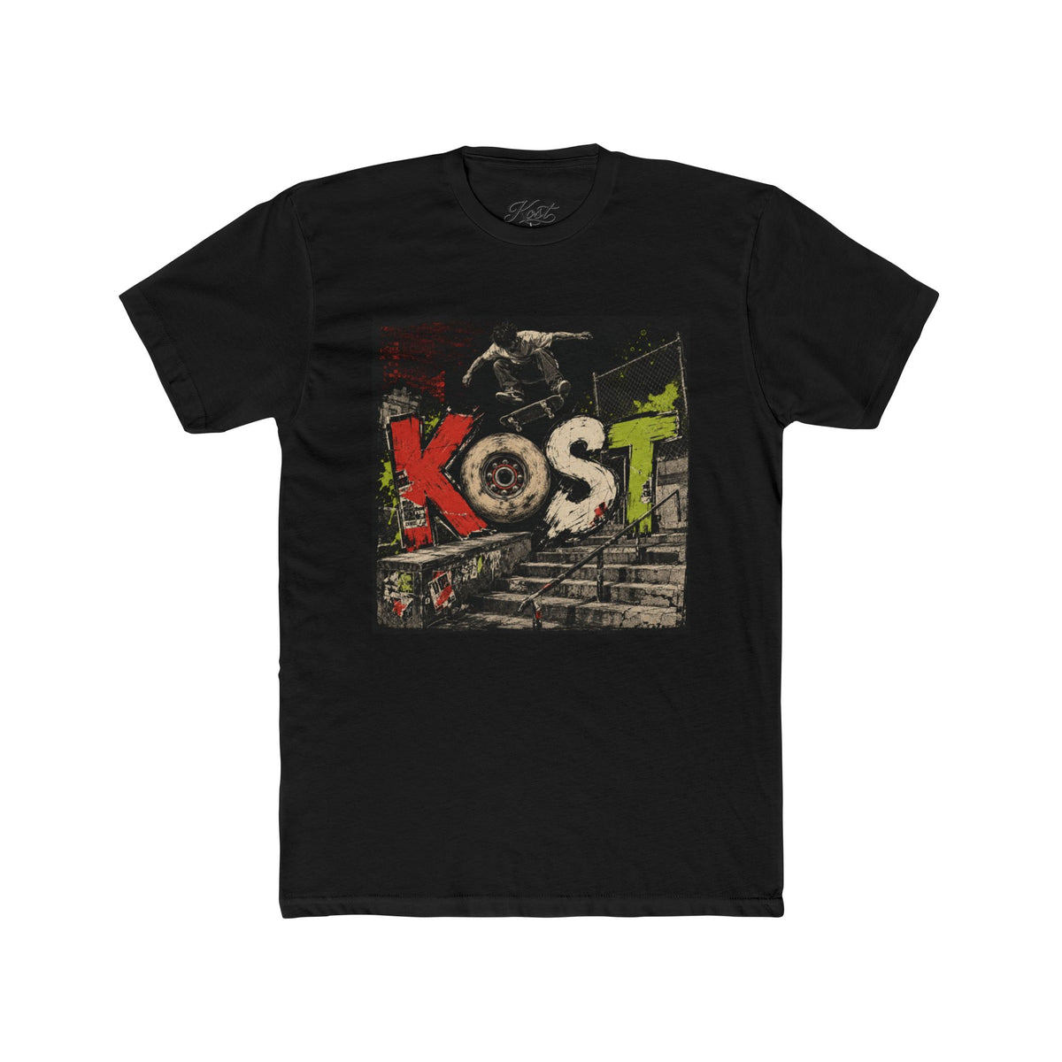 Kost Skate Graphic Tee — Vintage Skateboard Street Art T-Shirt