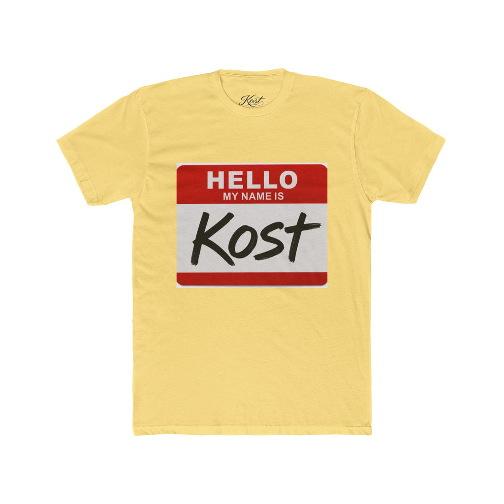Hello My Name Is Kost T‑Shirt — Name Tag Graphic Tee