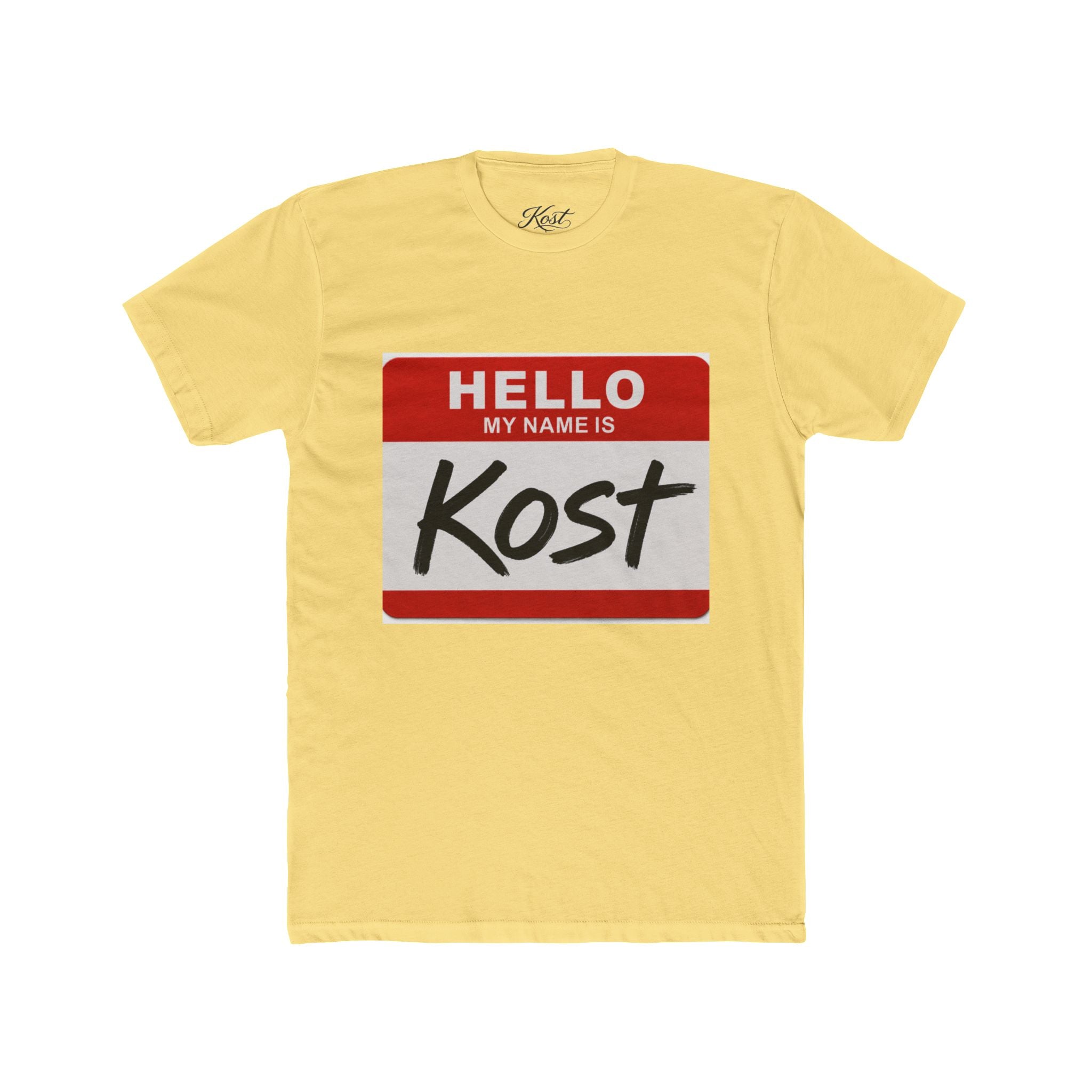 Hello My Name Is Kost T‑Shirt — Name Tag Graphic Tee
