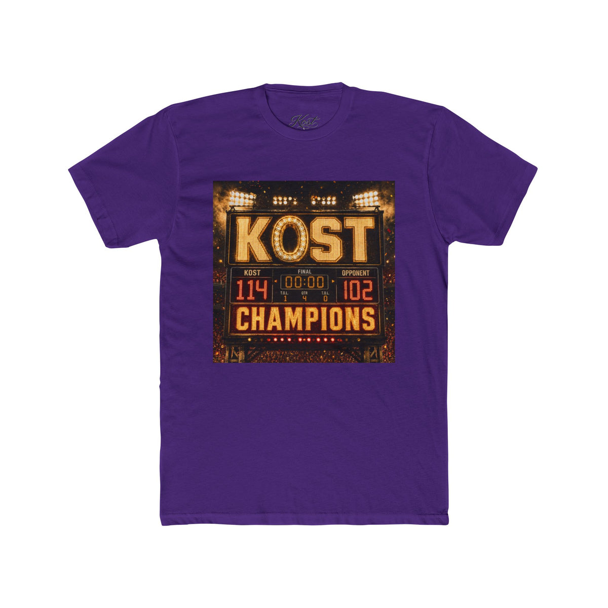KOST Champions Basketball Scoreboard Tee – '114-102' Victory Shirt