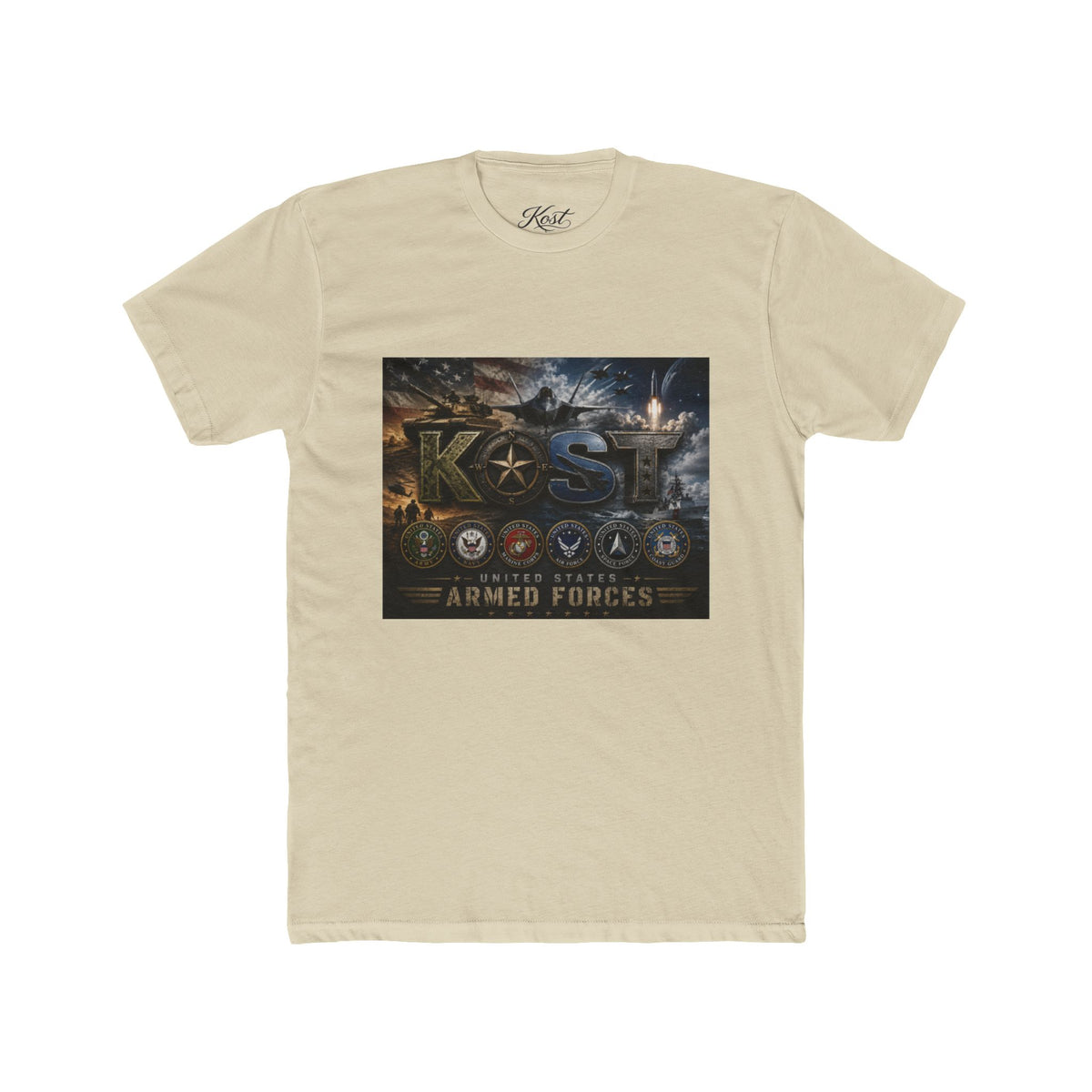 Armed Forces Tribute Tee — KOST Military Pride Crew Shirt