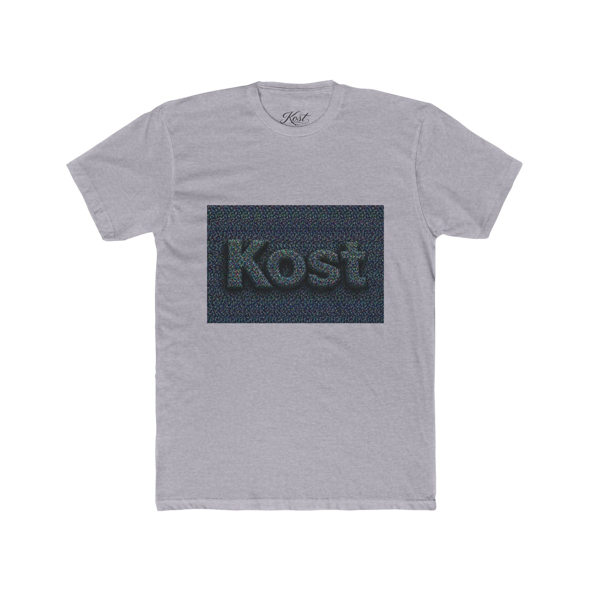 Kost Embroidered Logo Tee — Minimalist Cotton Crew T‑Shirt