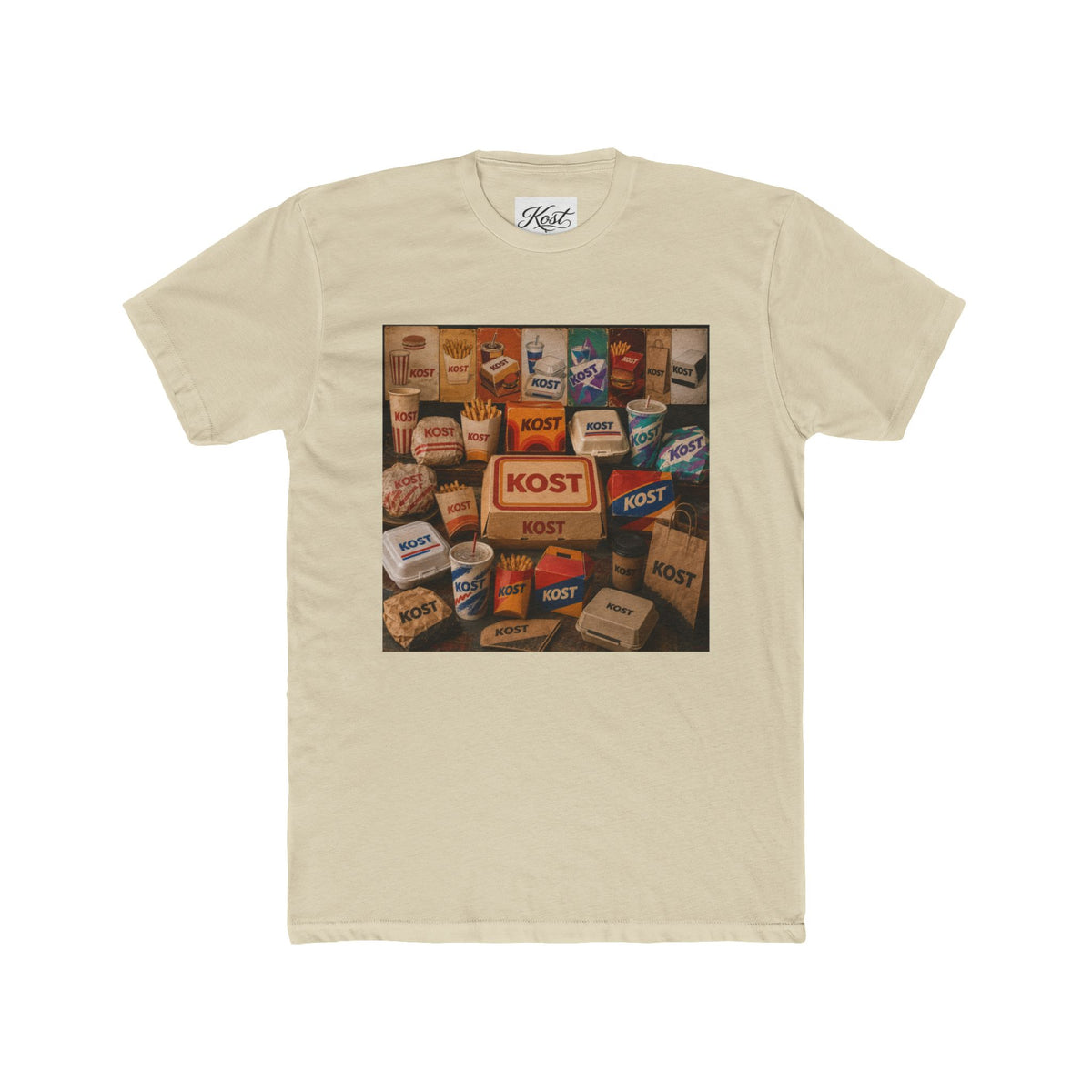 Vintage Soap Bar Collection Tee — 'KOST' Retro Packaging Graphic T-Shirt