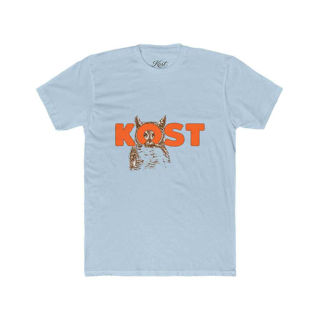 KOST Owl Graphic Tee — Vintage Orange Logo Cotton Shirt