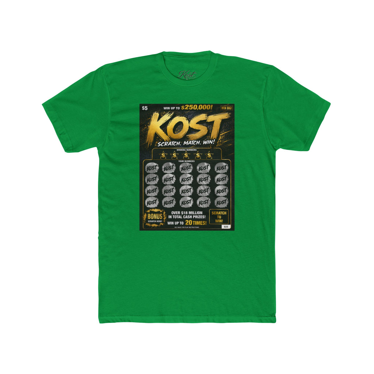 KOST Lottery Scratch-Off Tee — Vintage Game Ticket Graphic T-Shirt