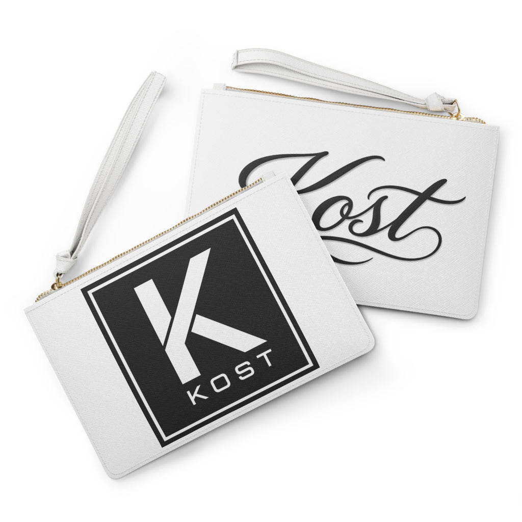 Kost Logo White Clutch Bag