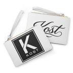 Kost Logo White Clutch Bag