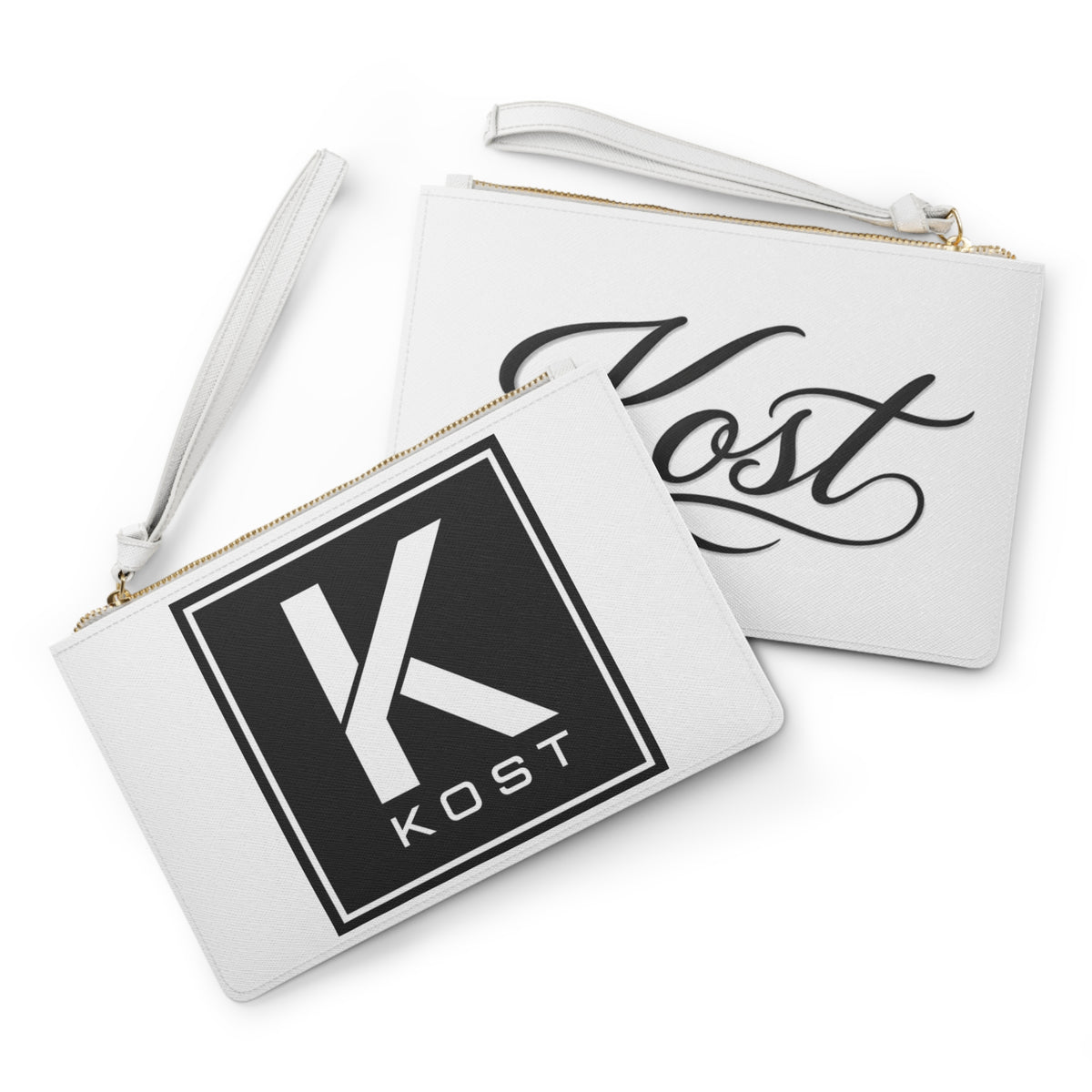 Kost Logo White Clutch Bag