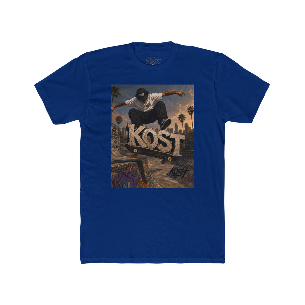 Skater KOST Graphic Tee — Urban Skateboard Crew Shirt