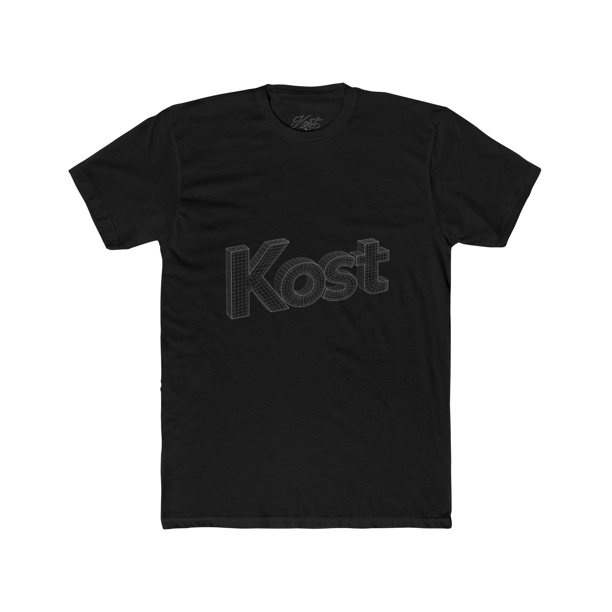 Kost 3D Script Tee — Vintage Wireframe Logo T-Shirt