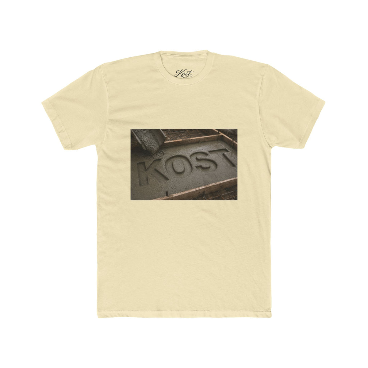 KOST Logo Crew T‑Shirt — Vintage Metalwork Graphic Tee