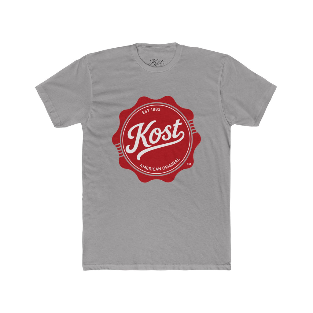Kost Vintage Badge T‑Shirt — Retro Red Logo Crew Tee