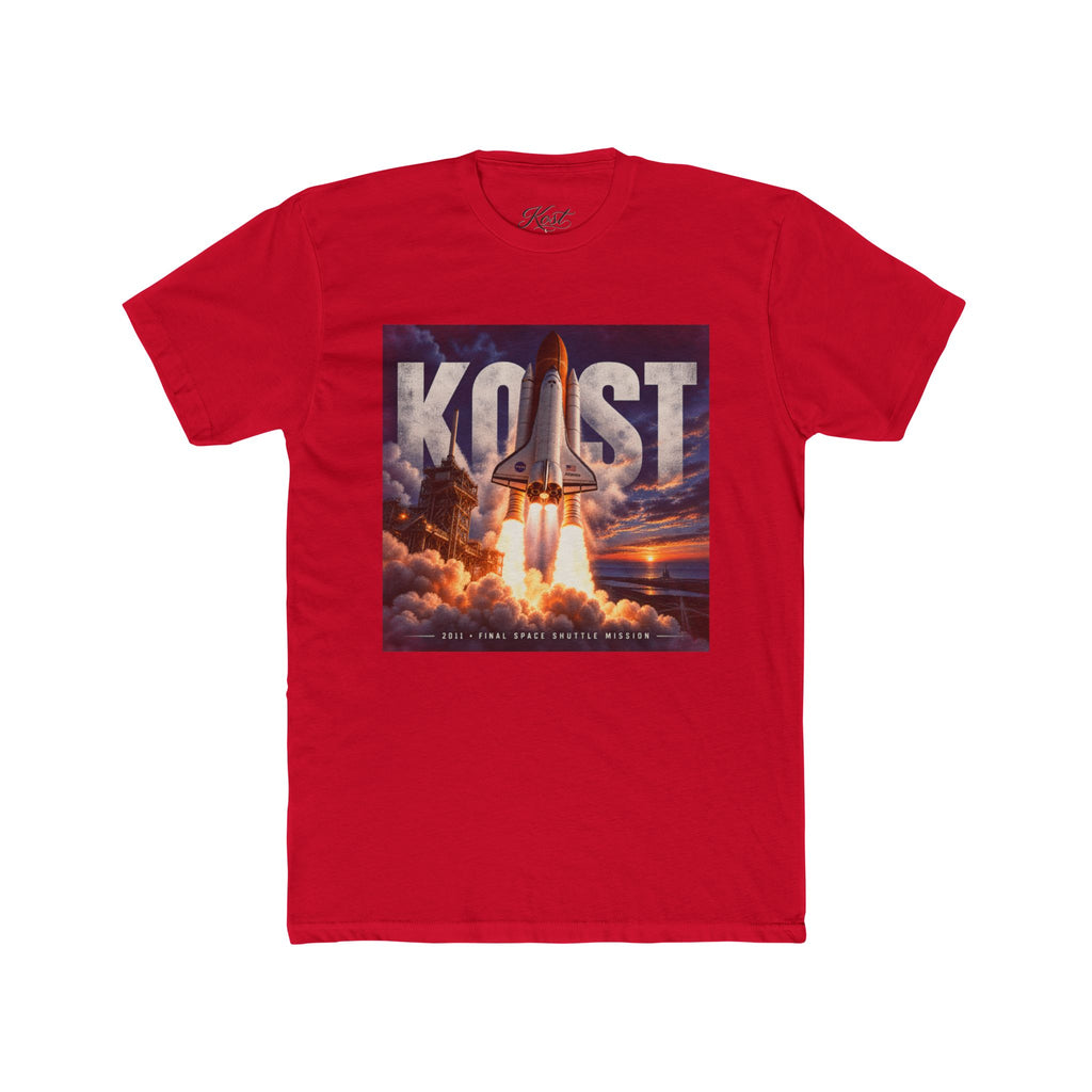 Space Shuttle Launch Graphic Tee — 'KOST' Retro Rocket Crew Shirt