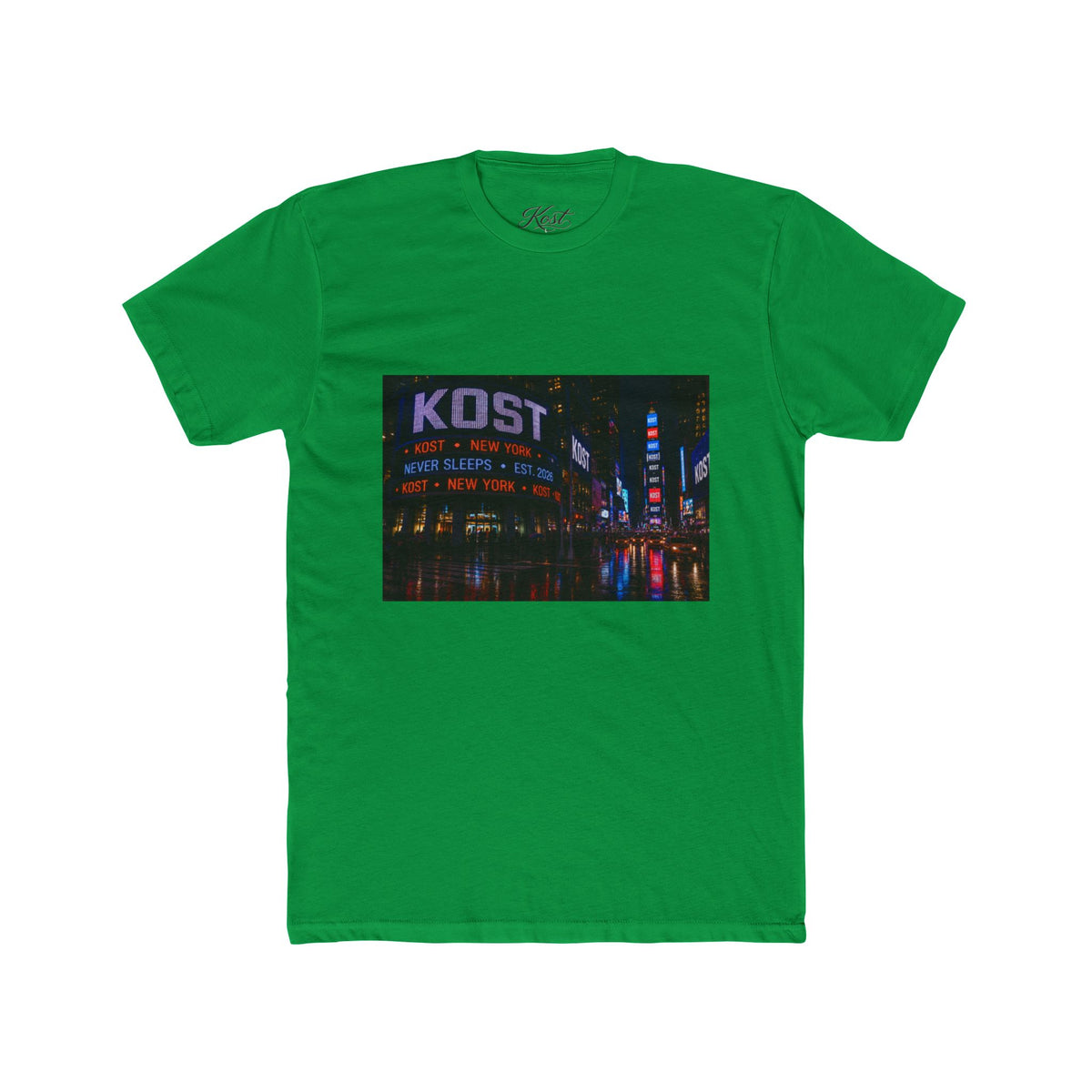 KOST Neon City Crew Tee — Retro Nightscape Graphic T‑Shirt