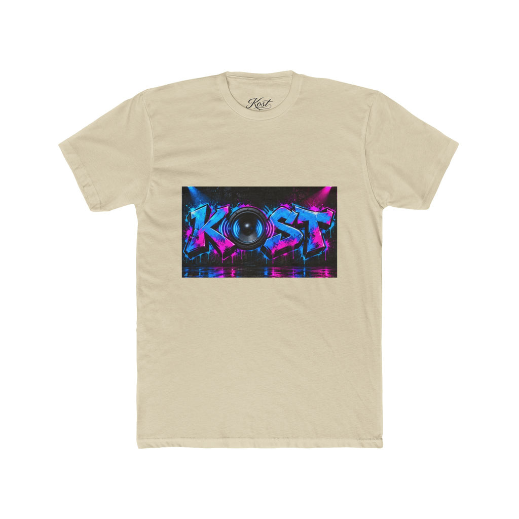 KOST Neon DJ Speaker Graphic T‑Shirt — Retro Vaporwave Music Tee