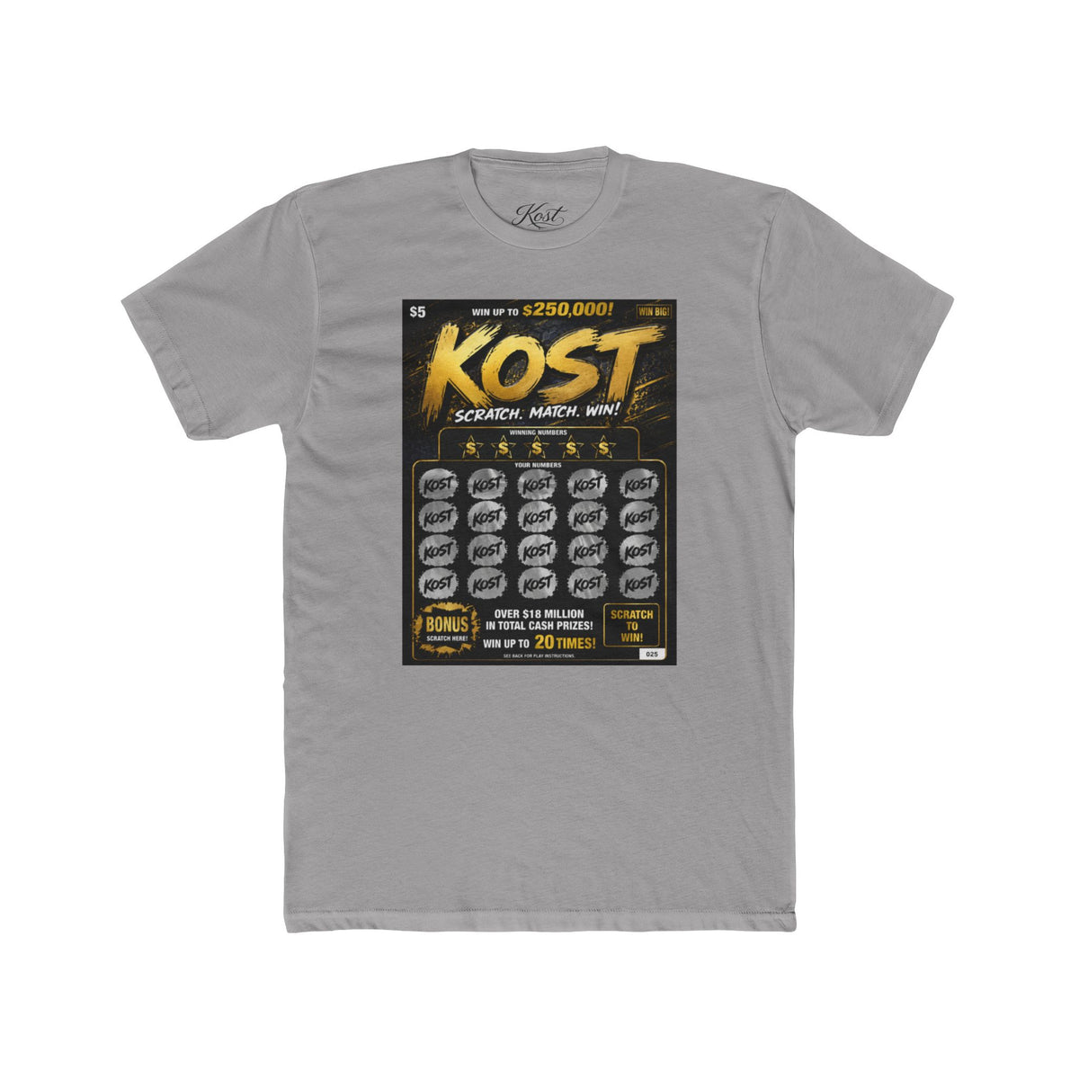 KOST Lottery Scratch-Off Tee — Vintage Game Ticket Graphic T-Shirt