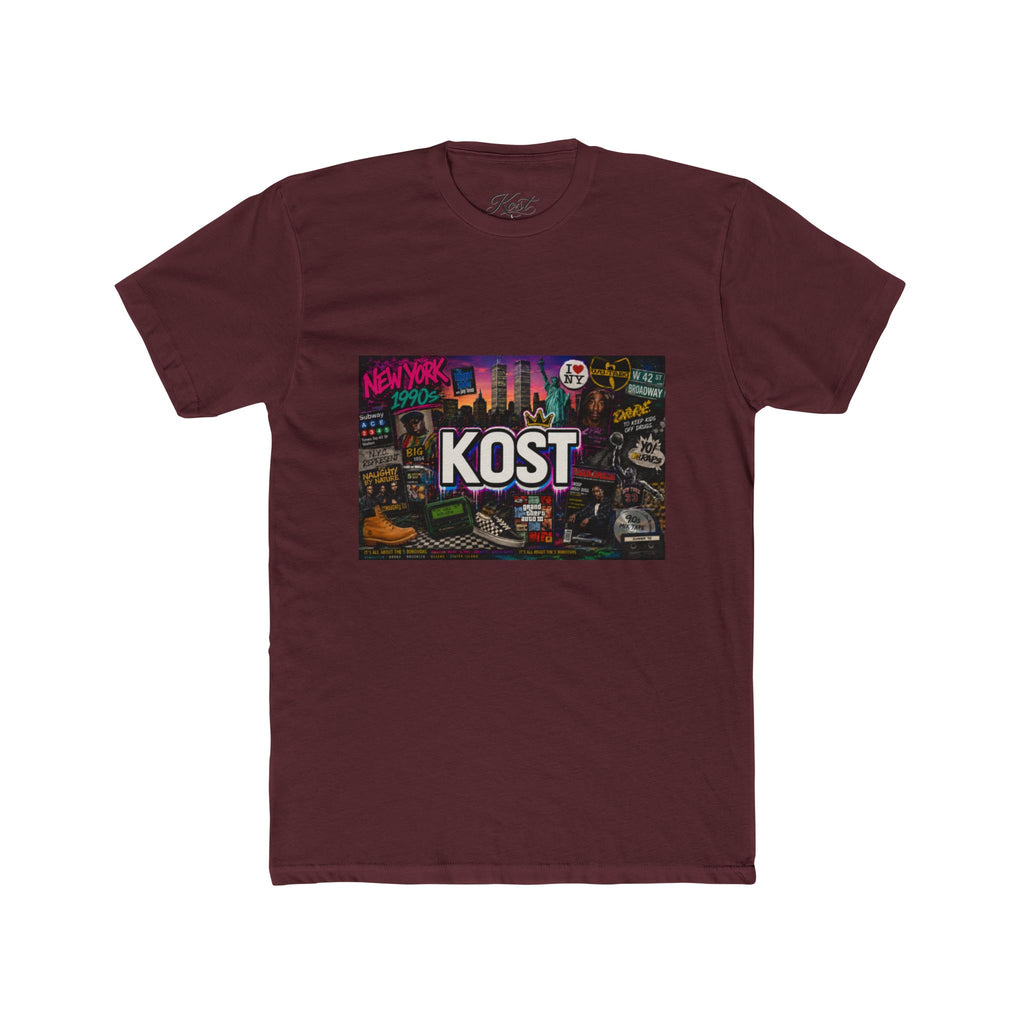 KOST Retro Cityscape Tee — New York Neon Graphic Crew Shirt