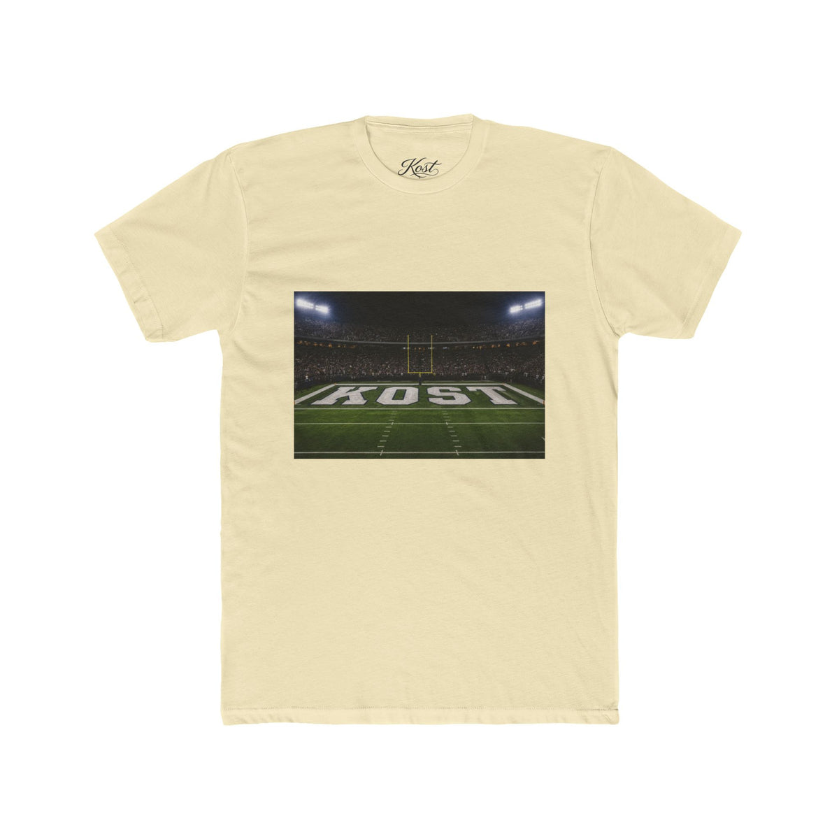 Football Stadium Field Photo Tee — 'KOST' Endzone Graphic