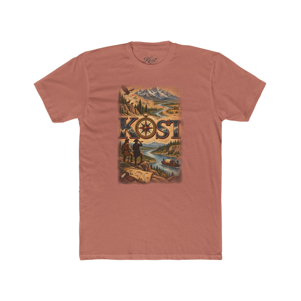 Kost Adventure Tee — Vintage Mountain River Travel Graphic T-Shirt