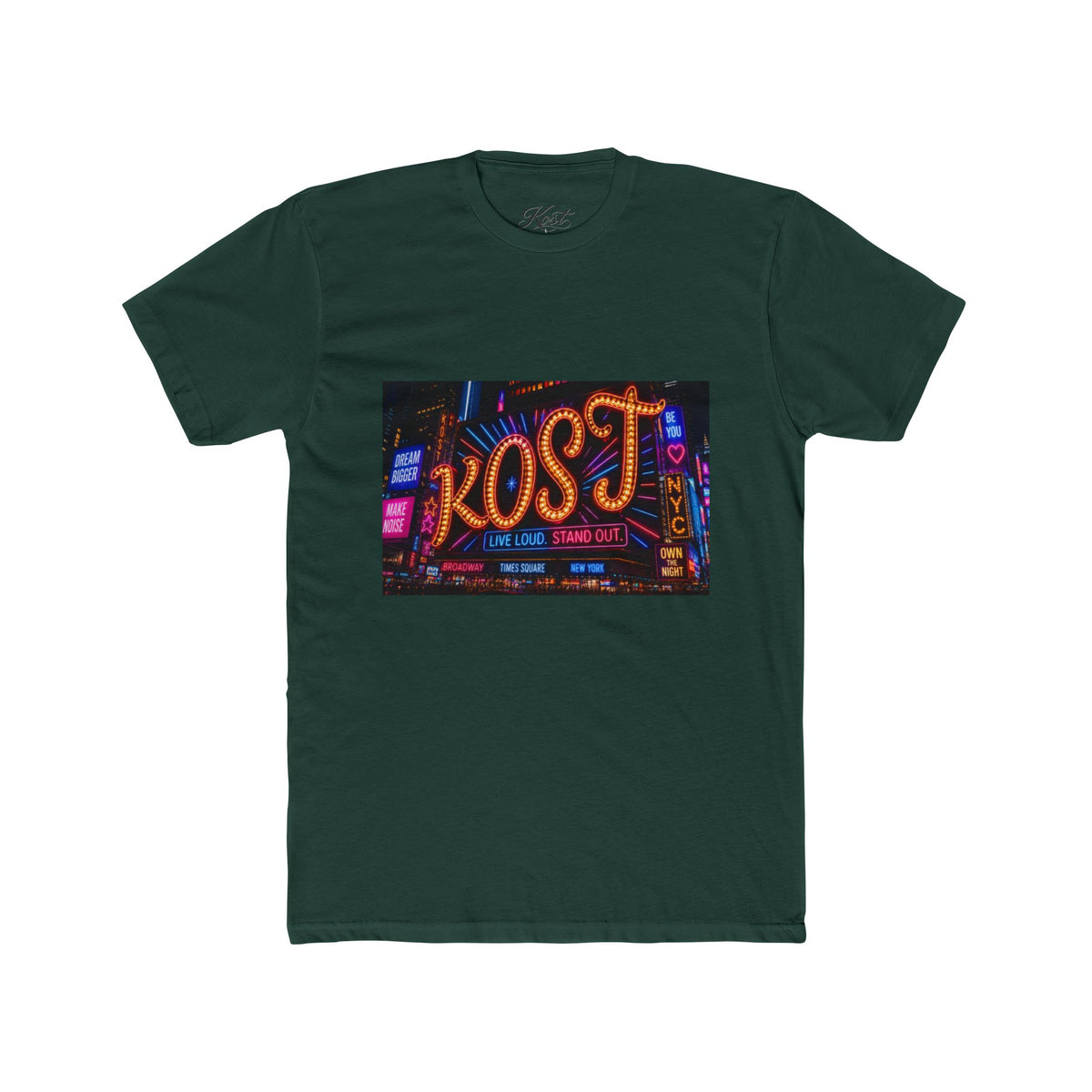 Kost Neon Sign Graphic Tee — Retro City Nightlife T-Shirt