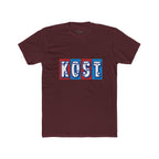 Kost Retro Block Letter Tee — Vintage Red & Blue Graphic T-Shirt